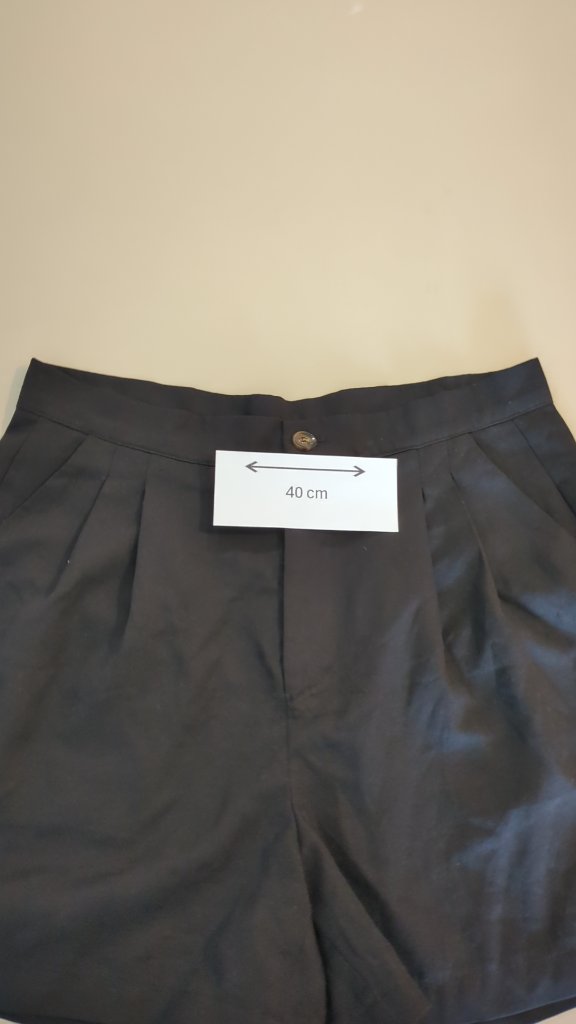 Short taille haute Shein - 40 - Noir - Fluide plis
