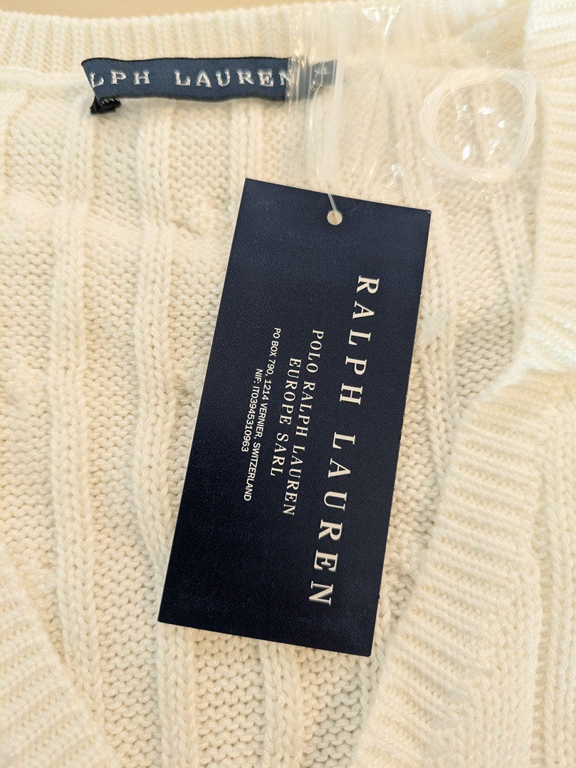 Pull Col V Ralph Lauren - Xl - Blanc - Labag-153