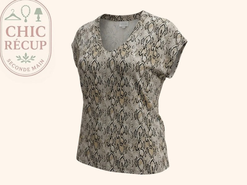 Blouse Camaïeu - M - Beige - Qubur-98