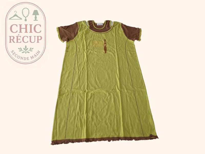 Robe Françoise Saget - 50 - Vert - Coton