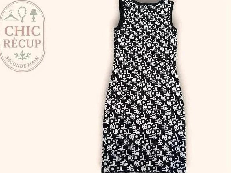 Robe Midi The Kooples - Xs - Noir & Blanc - Lerom-07