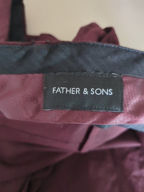 Pantalon de costume Father & Sons - 44 - Bordeaux - Laine