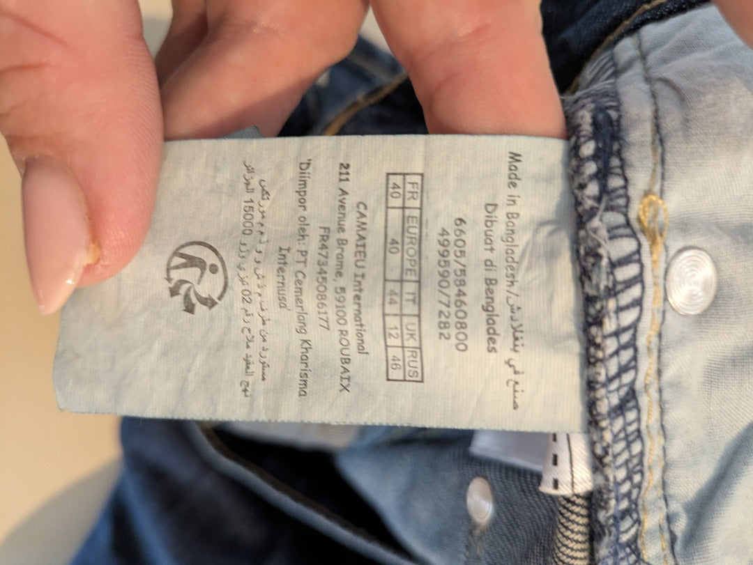 Short En Jean Camaïeu - 40 - Bleu - Evvio-20