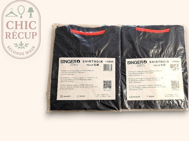 T-shirts Uni Singer - S - Noir - Magil-3