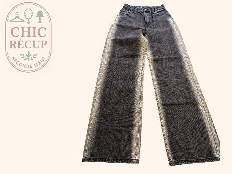 Jeans Evase Bershka - Xs - Gris - Shbad-32