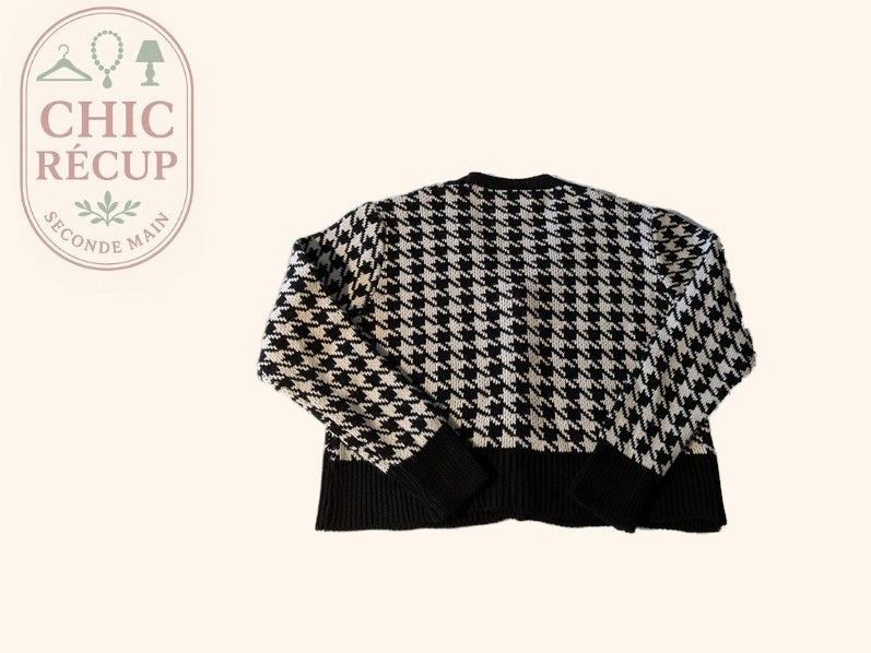 Cardigan Made In Italy - M - Noir/blanc - Lubel-35