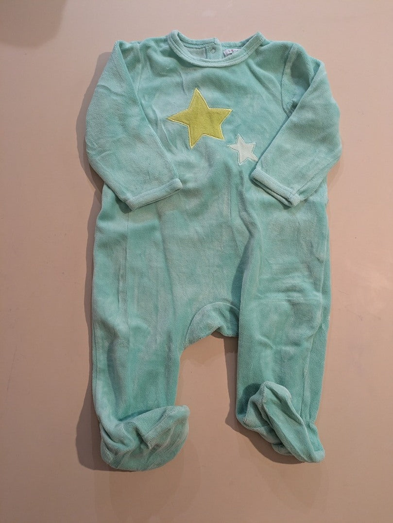 Lot 3 pyjamas bébé Premaman 12m rayé et uni