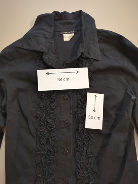 Chemise - Cc Design - Xs - Noir - à Volants