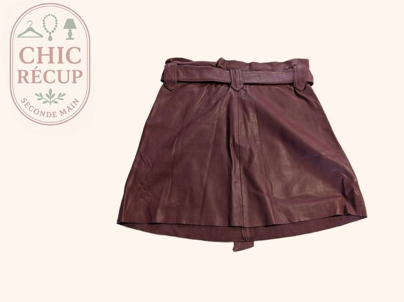 Mini-jupe Zara - S - Bordeaux - Mache-41