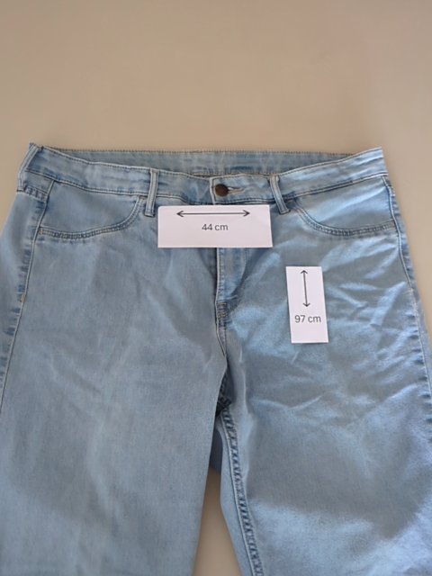 Jean droit H&m - 44 - Bleu clair - 97cm