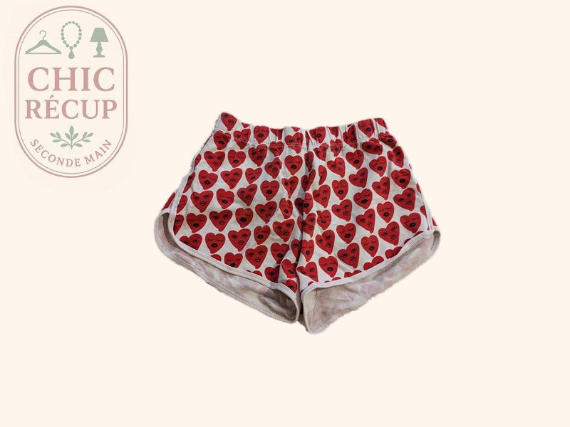 Short Undiz - S - Blanc - Motifs cœurs