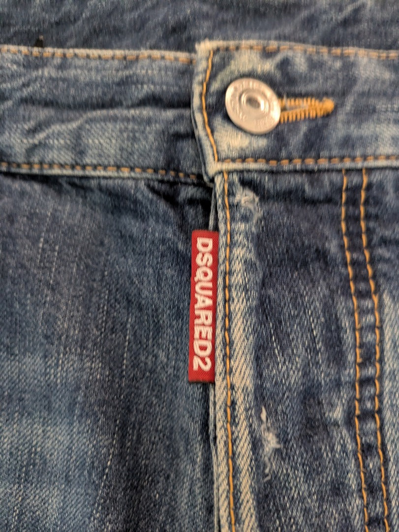 Jeans Coupe Droite Dsquared2 - L - Bleu - Thgen-111