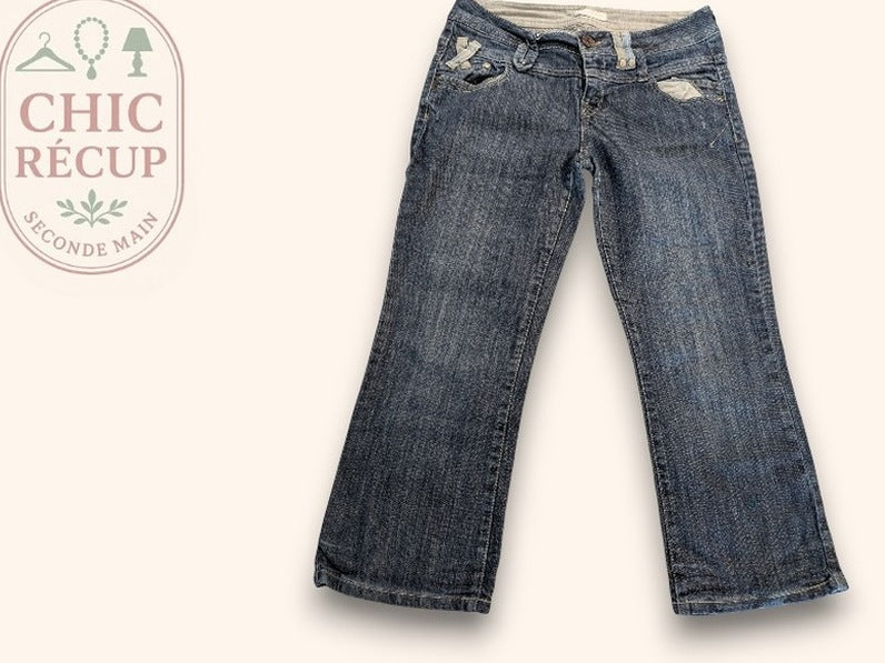Jeans Court Promod - 38 - Bleu - Qubur-114
