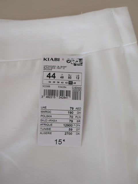 Pantalon habillé Kiabi - Fr 44 - blanc - Wstandard Bl Smart