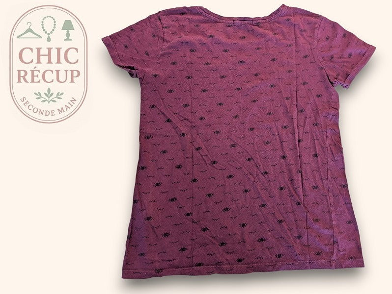 T-shirt Jennyfer - S - Bordeaux - Chpav-17