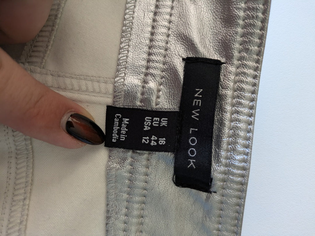 Pantalon Large New Look - 44 - Argenté - Brhal-135