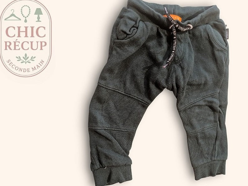 Pantalon garçon Staccato taille 80 coton vert foncé