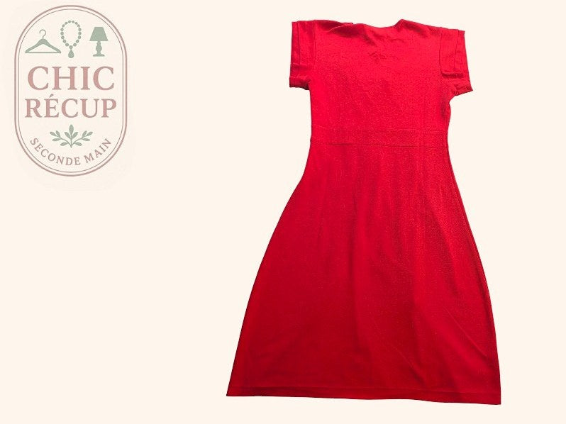 Robe Midi Phalaenopsia - M - Rouge - Casor-1