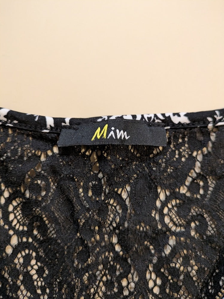 Blouse Mim - M - Noir, Blanc - Qubur-78