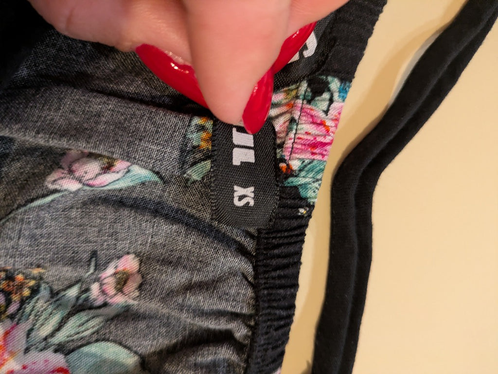 Combishort Tally Weijl - Xs - Noir - Fleurs