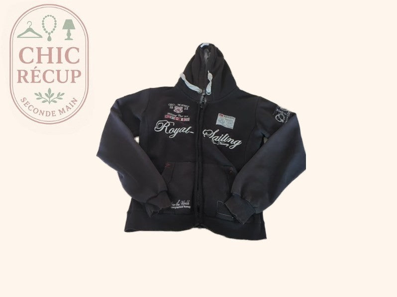 Sweat zippé - Geographical Norway - L - Noir - Fighter