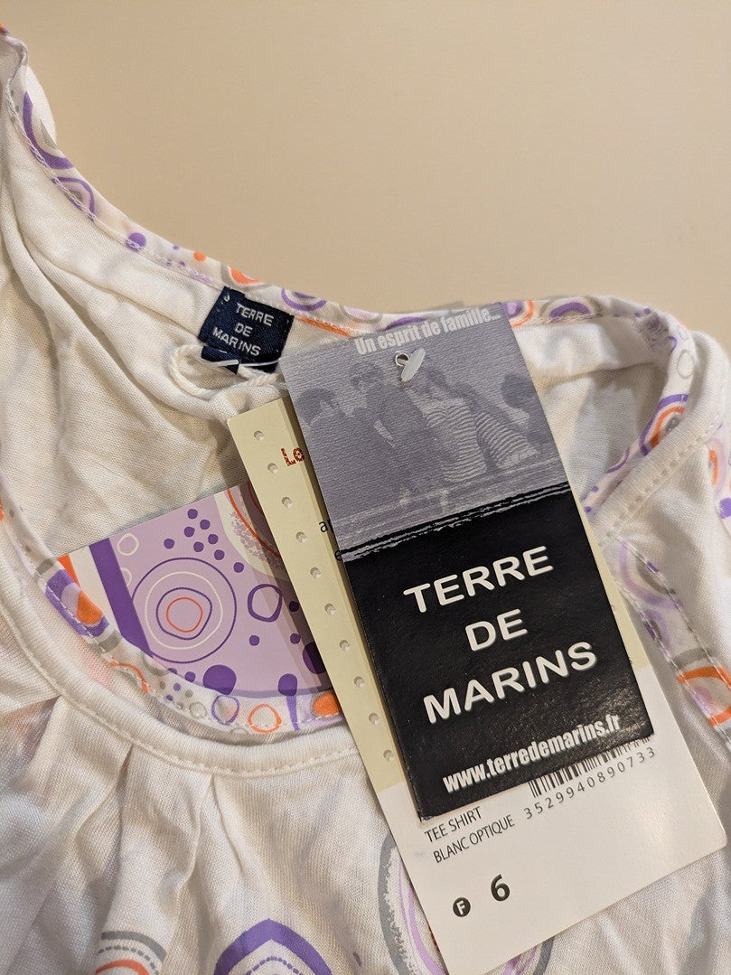 Tee-shirt Terre de Marins - 6 ans - Blanc - Motifs