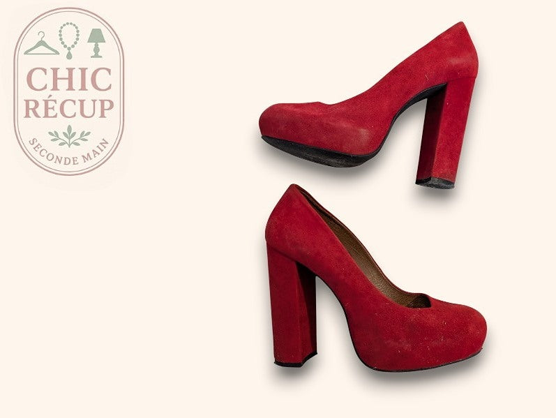 Chaussures À Talons Cosmoparis - 38 - Rouge - Brhal-57