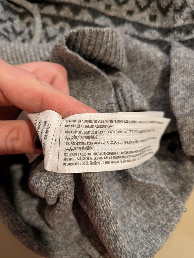 Pull Et Pull A Capuche Hollister - M - Gris - Grdec-11