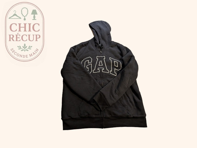 Sweat à capuche zippé Gap - Xl - Noir - Sherpa