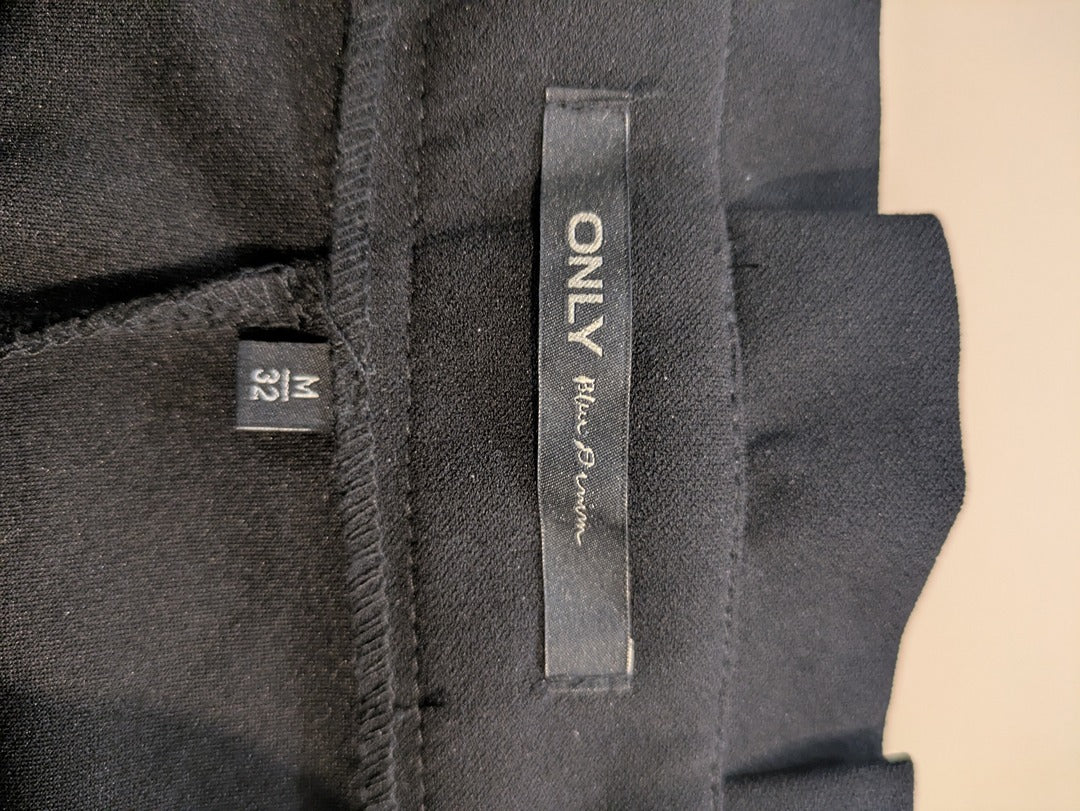 Pantalon Only - M - Noir - taille haute à bande latérale
