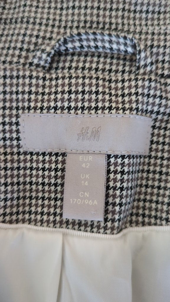 Tailleur pantalon H&m - 42 - Gris - Motif pied-de-poule