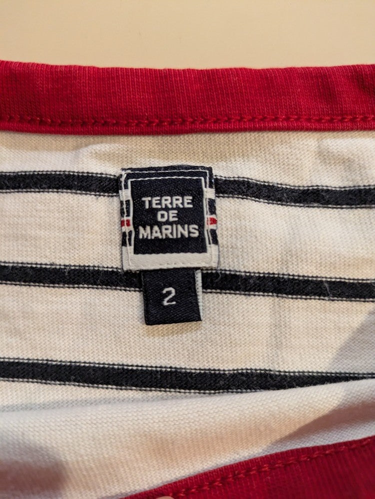 T-shirt Terre De Marins - S - Blanc Marine - Qubur-71
