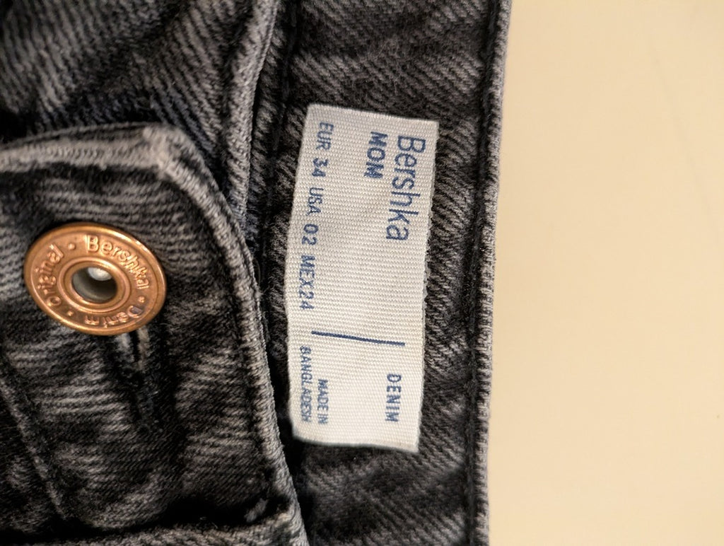 Jean Taille Haute Bershka - 34 - Gris - Vabar-05