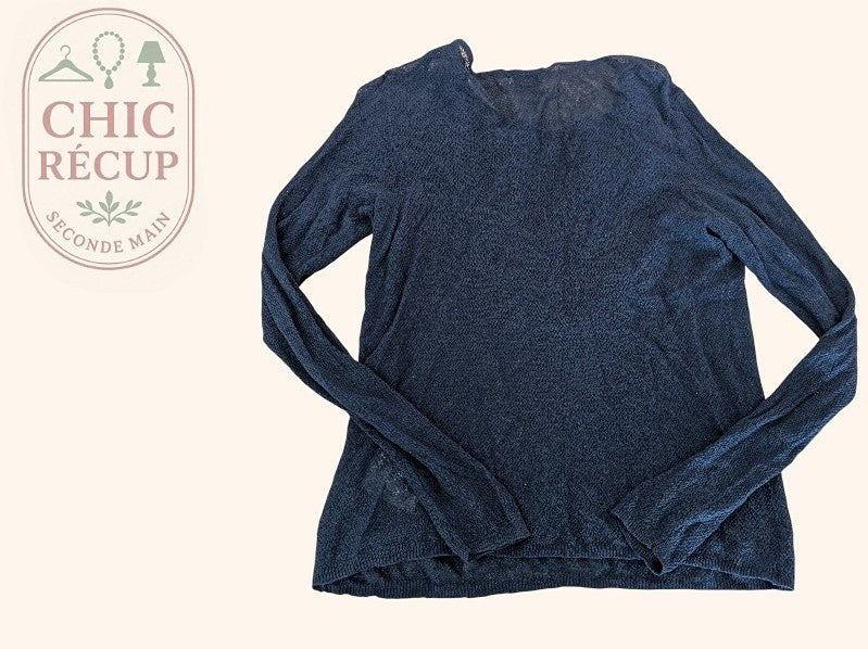 Pull Col V Cyrillus - Xs - Marine - Olhat-64