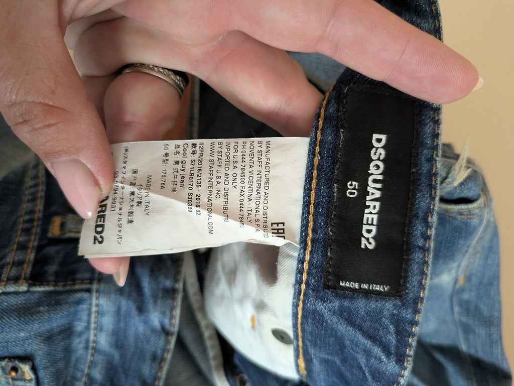 Jeans Coupe Droite Dsquared2 - L - Bleu - Thgen-111