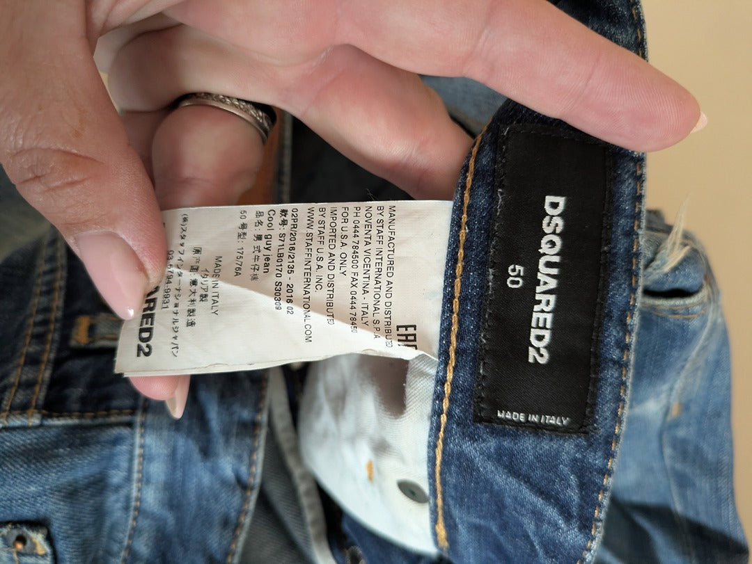 Jeans Coupe Droite Dsquared2 - L - Bleu - Thgen-111
