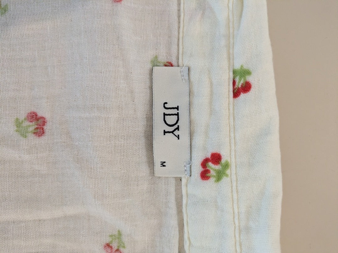 Chemisier blanc à fleurs rouges Jdy taille M
