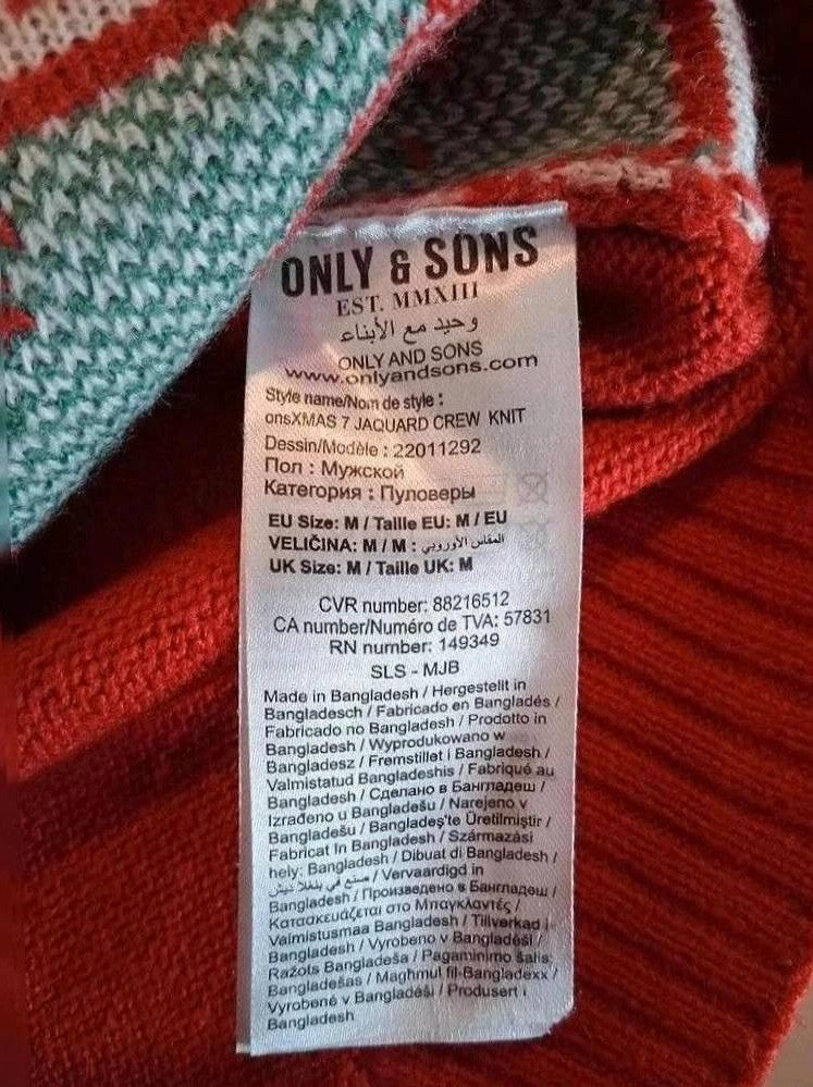 Pull D'hiver Only & Sons - M - Orange - Ayzan-48