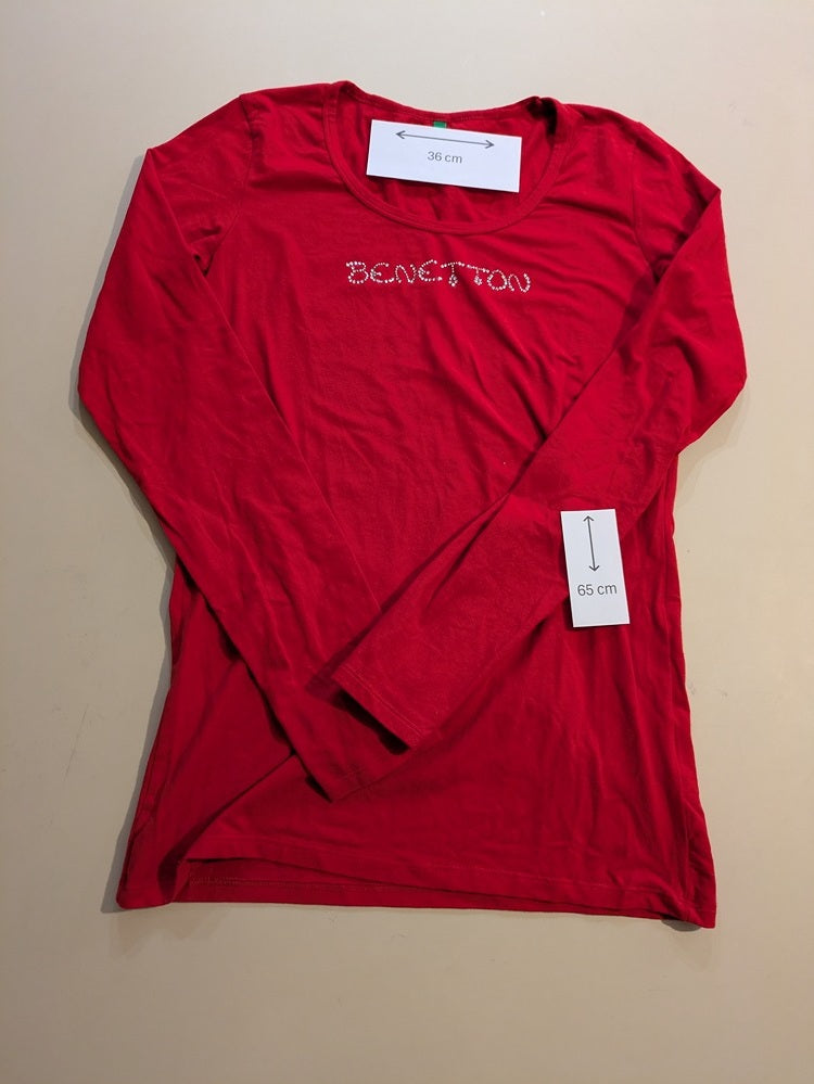 Blouses Manches Longue Benetton - M - Rouge - Qubur-50