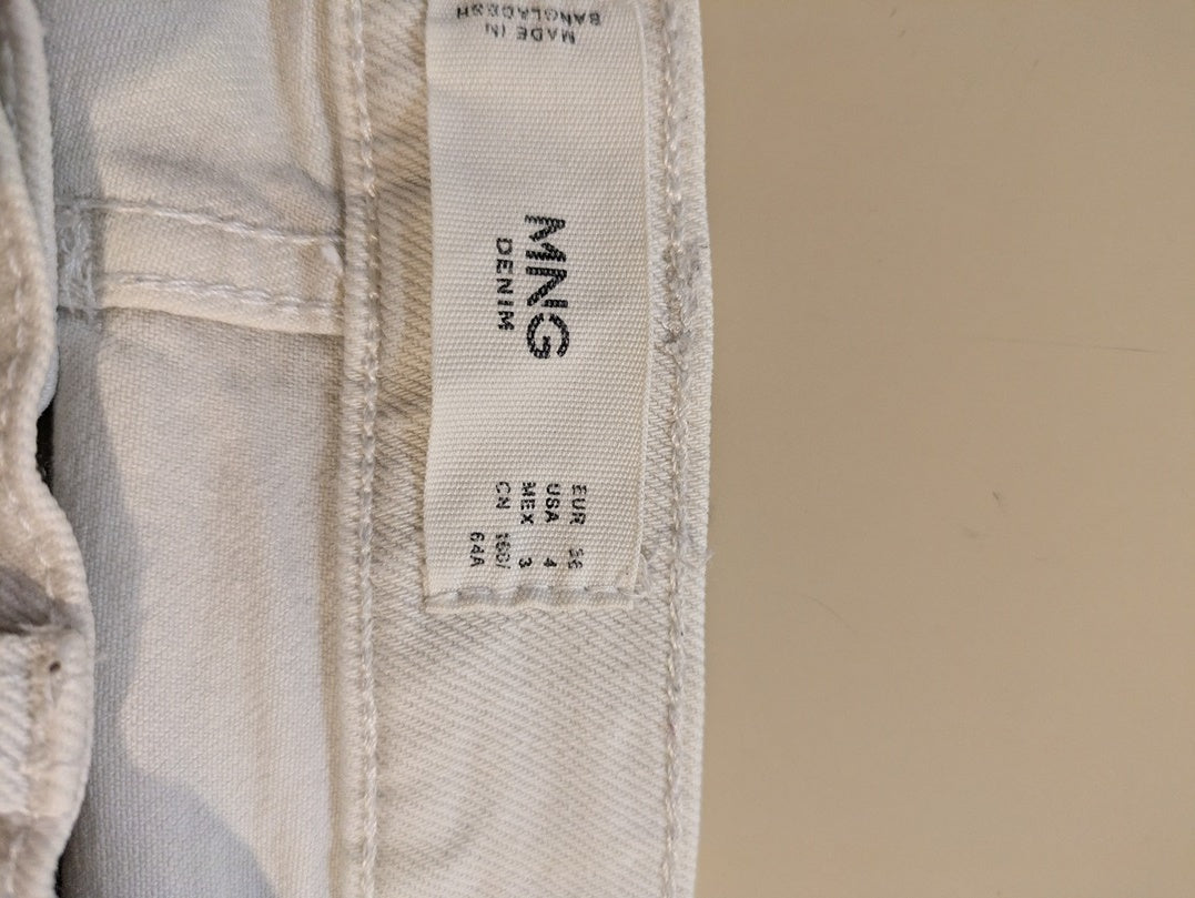 Jeans Droit Mango - 36 - Blanc - Ancuv-3