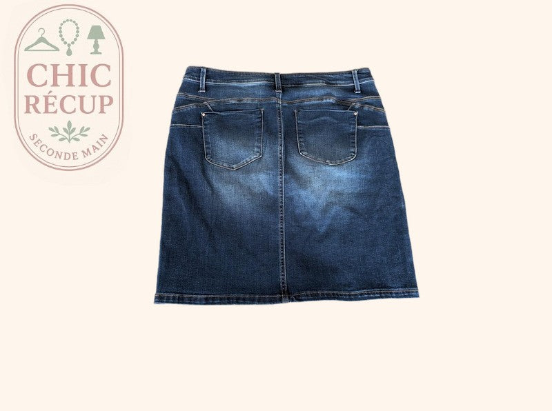 Jupe en jean Grain de Malice - 42 - Bleu - Denim