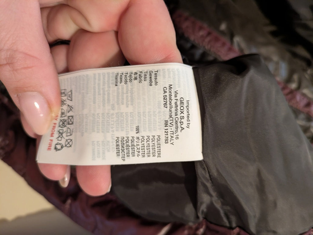 Veste Matelassée Geox - Xl - Bordeaux - Labag-195