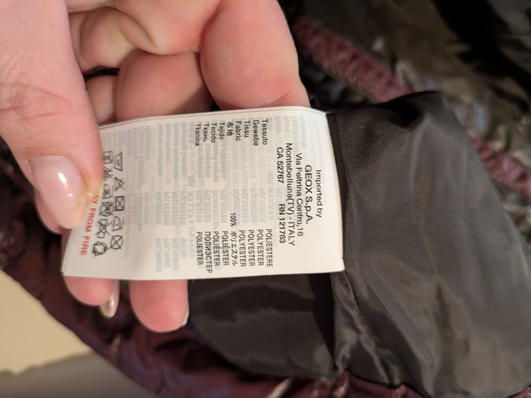 Veste Matelassée Geox - Xl - Bordeaux - Labag-195