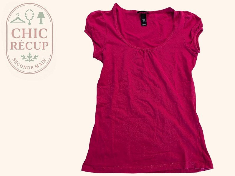 T-shirt H&m - S - Fuchsia - Anbou-13