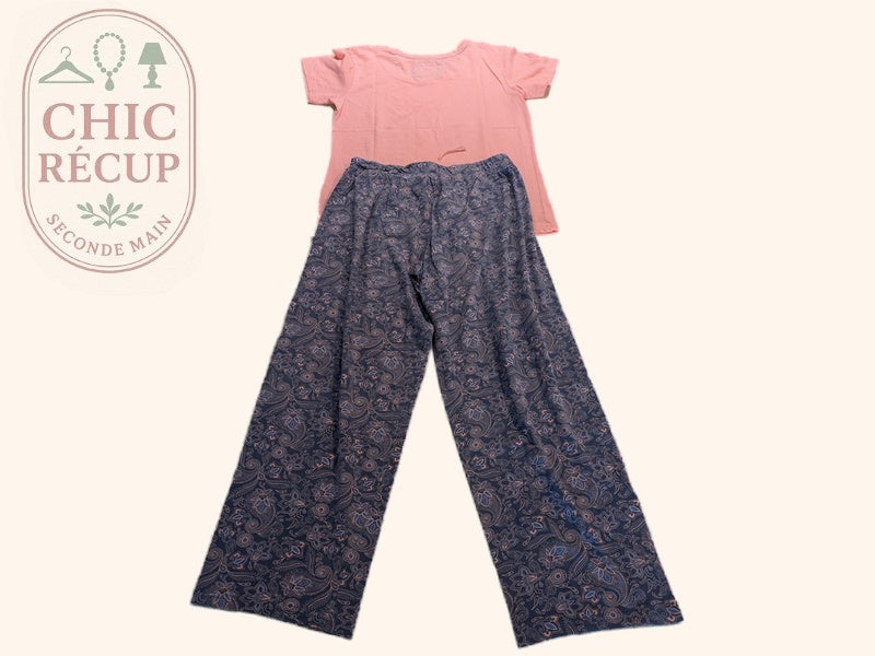 Pyjama Love To Lounge - M - Rose/marine - Evvio-44