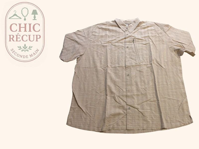 Chemise À Carreaux Quechua - Xxxl - Beige - Shbad-73