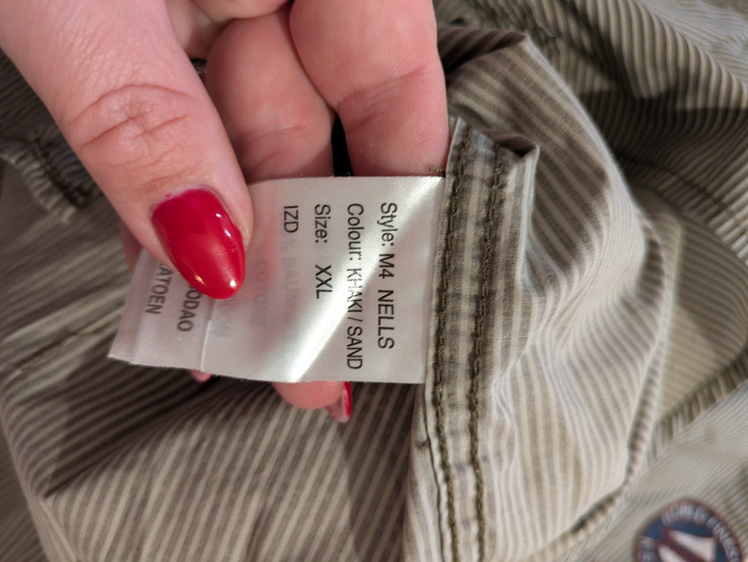 Chemise Kaporal - Xxl - Kaki - Rayée avec patchs