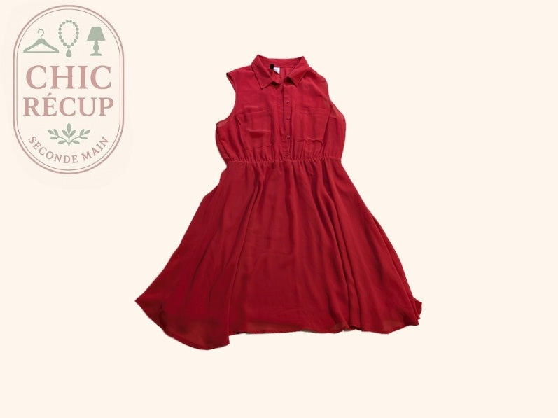 Robe d'été H&m - 42 - Rouge - Sans manches