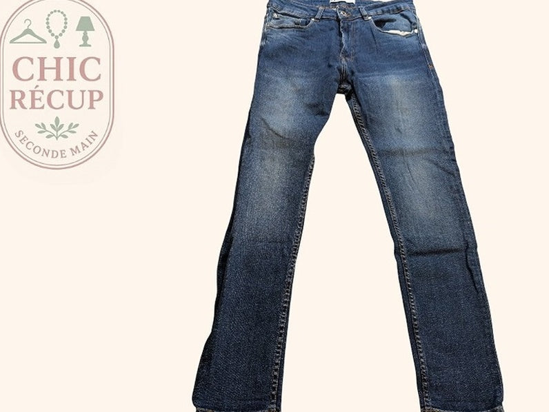 Jeans Slim Zara - M - Bleu - Paval-8