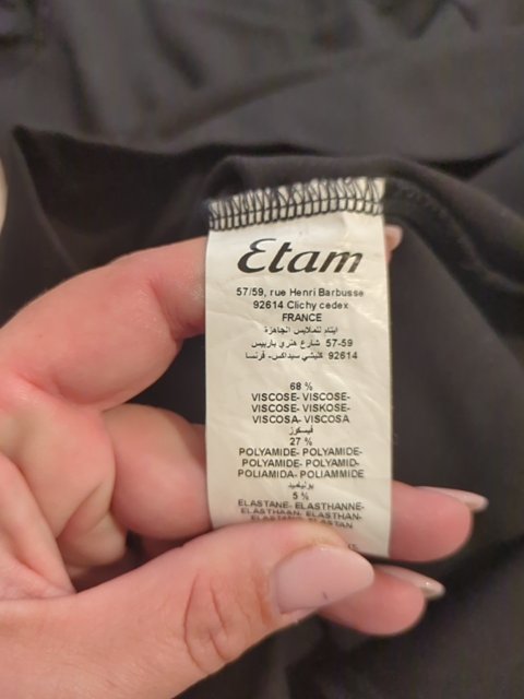 Robe - Etam - M - Noir - Iscou-19
